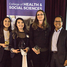 Three Circle of Excellence Award winners with Dean Alvarez