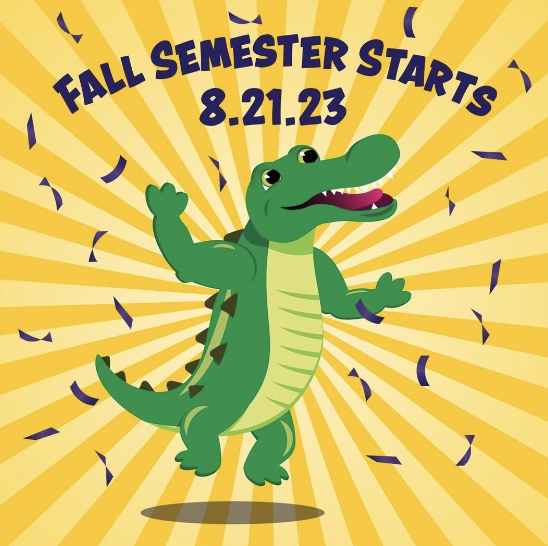 Gator fall semester graphic