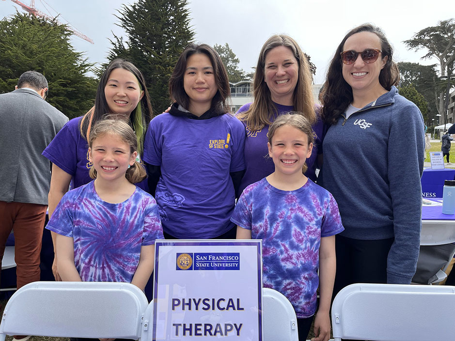 Physical Therapy group behind table at Explore SF State Day