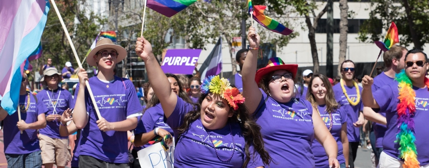 SF State students march in the 2019 San Francisco Pride parade