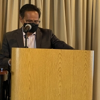 Dean Alvarez gives presentation at Fall Opening meeting