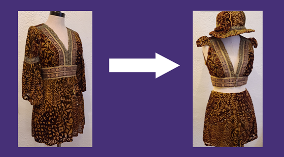 redesigned garment before and after images